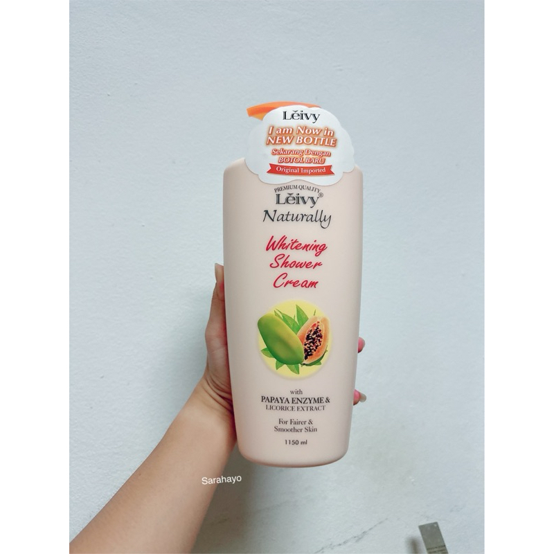 Leivy Whitening Shower Cream With Papaya Enzyme And Licorice Extract 1150 ml