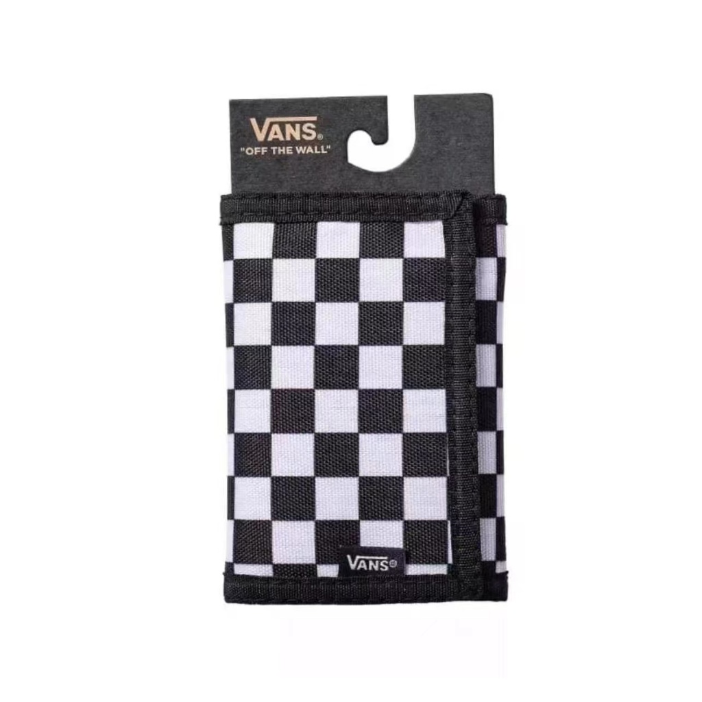 VANS Tide Camouflage Velcro พับผ้าใบกระเป๋าสตางค์ ID Card Holder