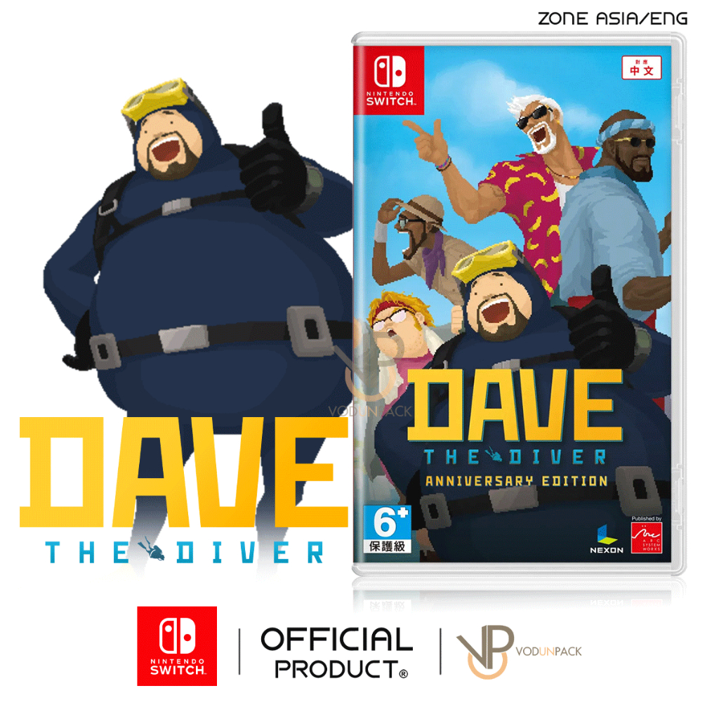 NSW: Dave the Diver: [Anniversary Edition] ASIA VERSION ปกจีน ตลับเกม Nintendo Switch