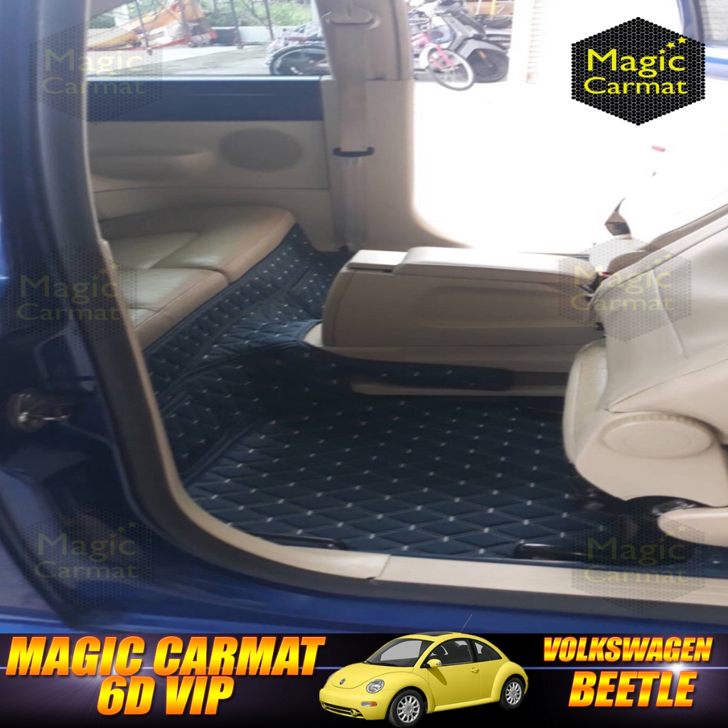 Volkswagen New Beetle Coupe 2000-2012 พรมรถยนต์ New Beetle พรม6D VIP Magic Carmat ราคา ถูกที่สุด ดีลบีเคเค แกลเลอรีภาพที่ 6