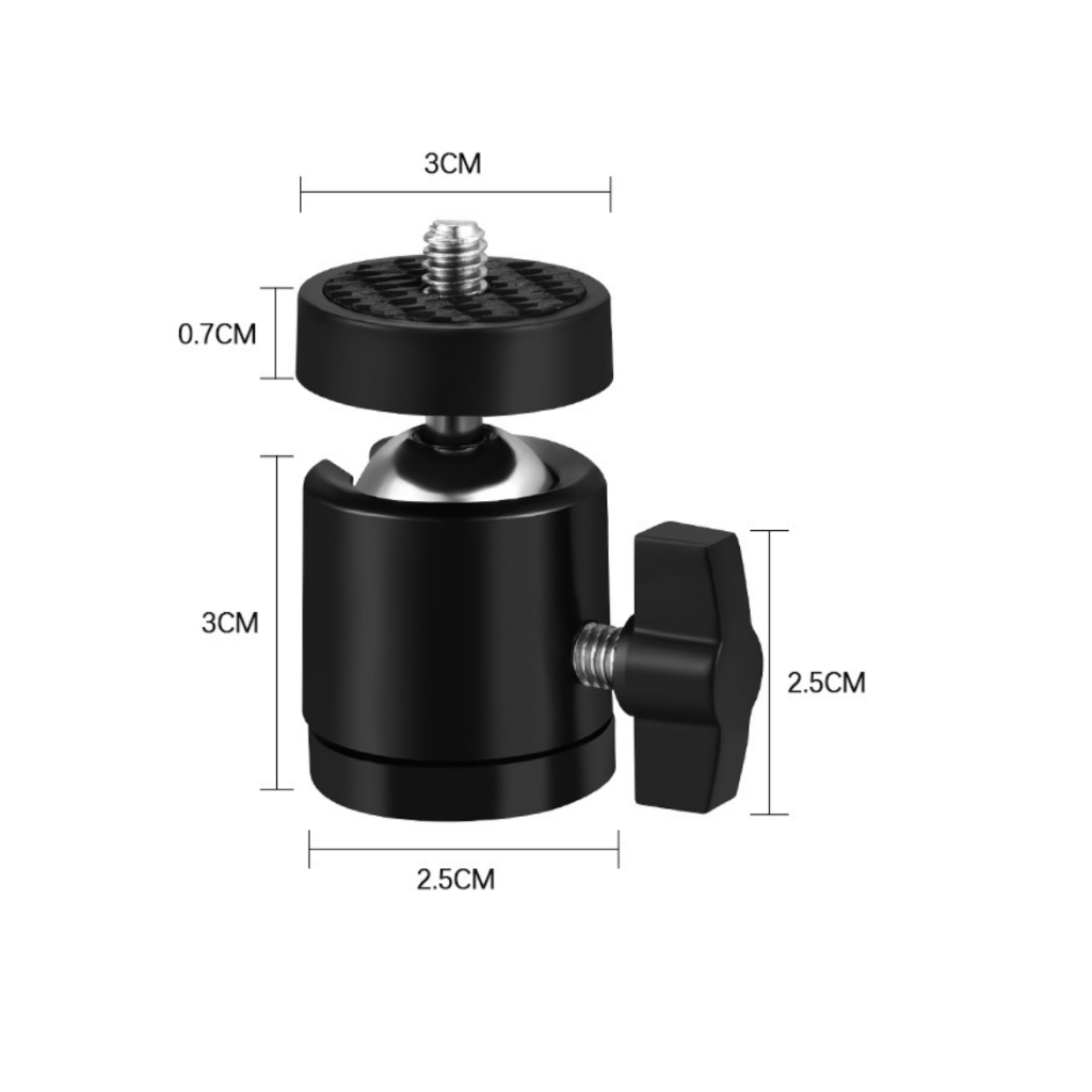 ข้อต่อ หัวบอลสกรู 1/4 Screw หมุนได้ 360 องศา อุปกรณ์สตูดิโอ สำหรับ ขาตั้งกล้อง และ ขาตั้งอื่นๆ