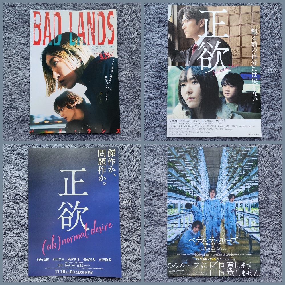 【Handbill / ใบปิดภาพยนตร์ญี่ปุ่น】Bad Lands, (Ab)normal Desire, Penalty Loop