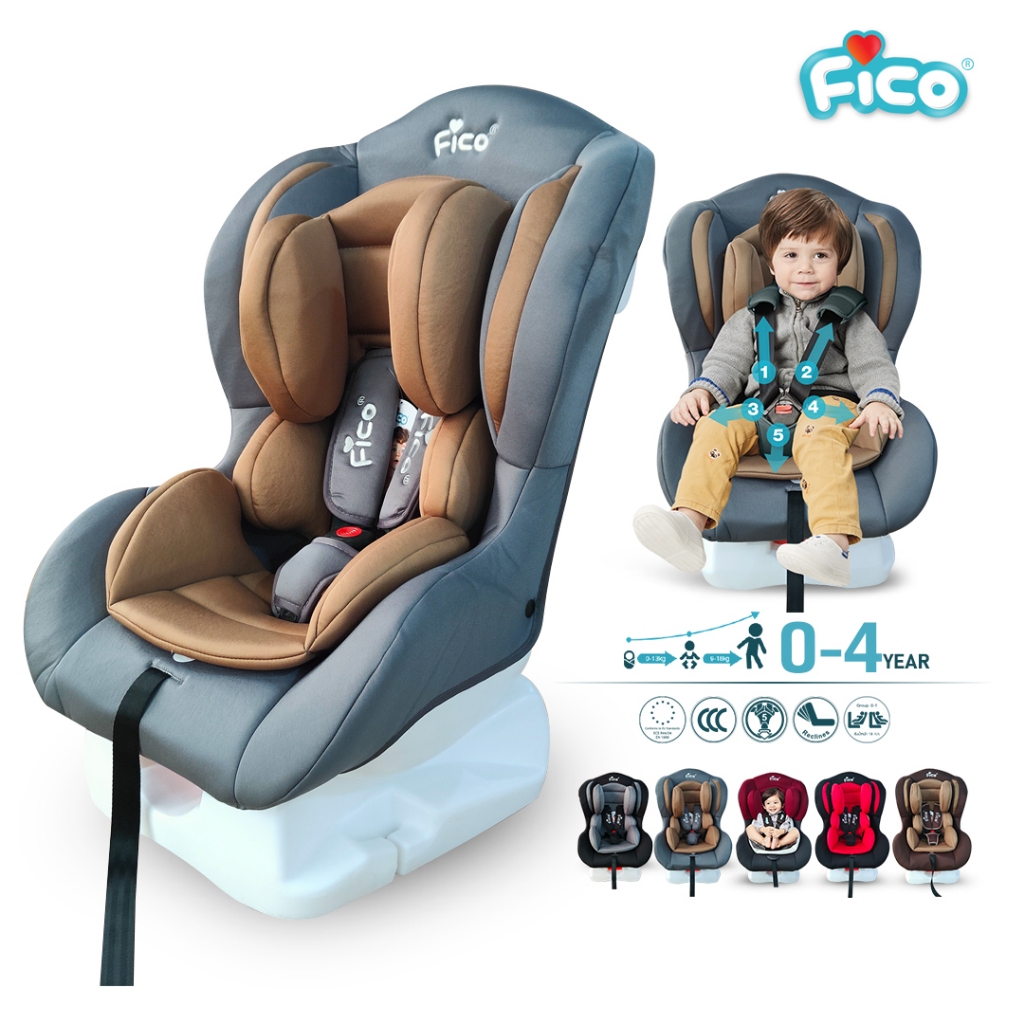 Fico คาร์ซีทรุ่น HB-01 สำหรับเด็กแรกเกิด - 4 ปี ดีไซน์ใหม่ ฐานสีขาว
