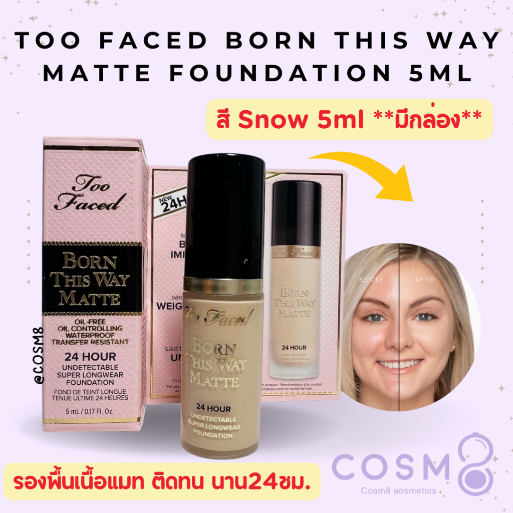 [ลด30% ใช้โค้ดไลฟ์/Shopee Video] พร้อมส่ง แท้ Too Faced Born This Way 24-Hour Longwear Matte Foundation