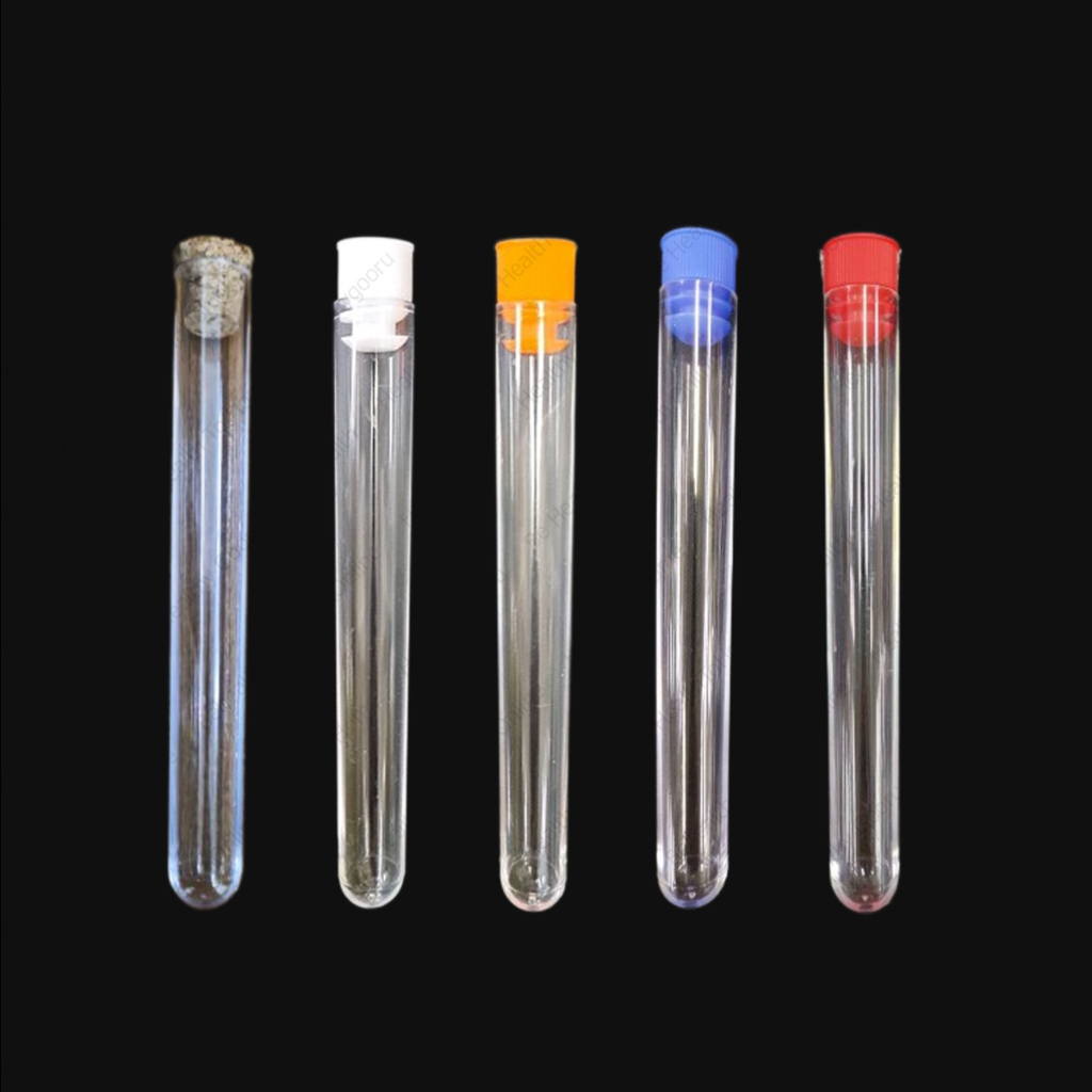 หลอดทดลองพลาสติกใส 12X100 มม. พร้อมฝาปิด 1000 ชิ้น/แพ็ค Clear Tube