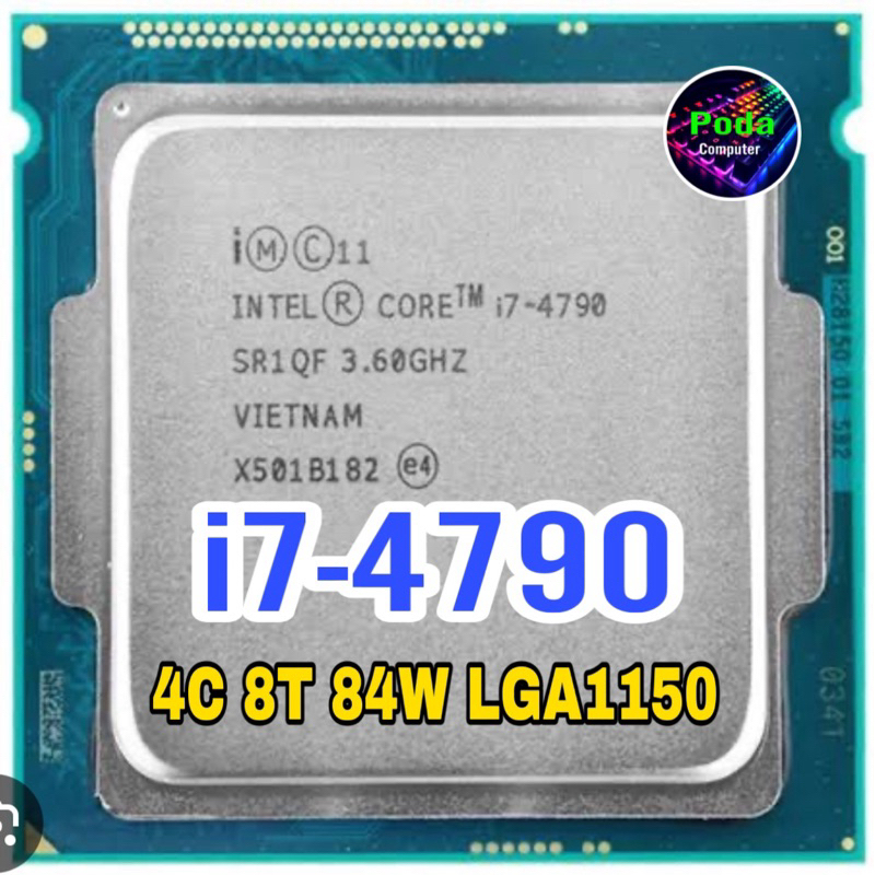 ซีพียู CPU Intel Core i7-4790 4คอ 8เทรด 84W LGA 1150 ฟรีซิลิโคน1ซอง i7 4790