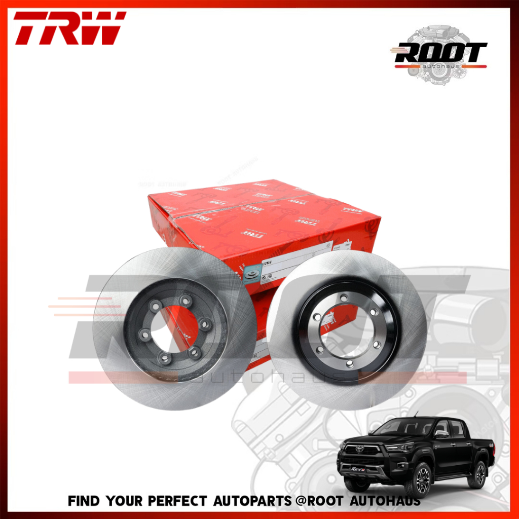 TRW จานดิสเบรคหน้า 6รู 319MM. TOYOTA REVO 4X4 , PRERUNNER ปี 15 ขึ้นไป เบอร์ DF8200S