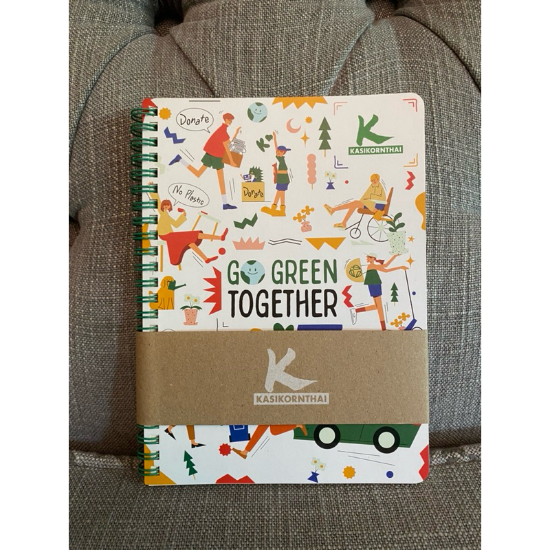 สมุดโน้ต สมุดจด Go Green together กสิกร