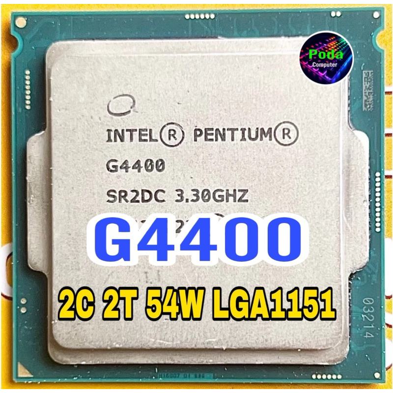 ซีพียู CPU Intel G4400 3.30GHz 2คอ2เทรด LGA 1151 ฟรีซิลิโคน1ซอง G 4400