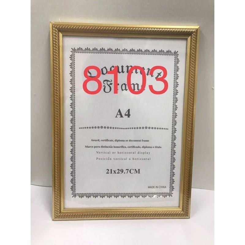 (แพ็ค12ชิ้น) กรอบรูป A4 ขนาด 21*29*7  มีหลายลาย ( สินค้าพร้อมจัดส่งทุกลาย )