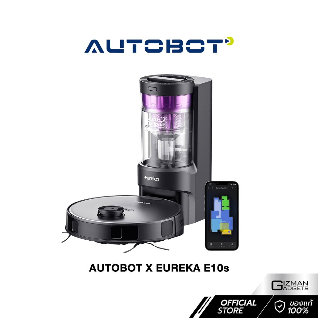 AUTOBOT x Eureka E10S หุ่นยนต์ดูดฝุ่น ถูพื้น Smart Dock 4.0 ไร้ถุงเก็บฝุ่น ประหยัดค่าใช้จ่าย พร้อมแรงดูด 4000Pa