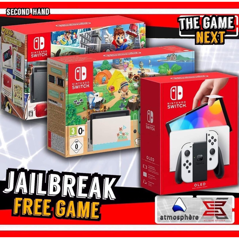 Nintendo Switch เเปลง jailbreak ลง ลงเกมได้ทุกเกม (ประกันสินค้าหลังการขาย)  สินค้า Jailbreak (มือสอง) มือ2)