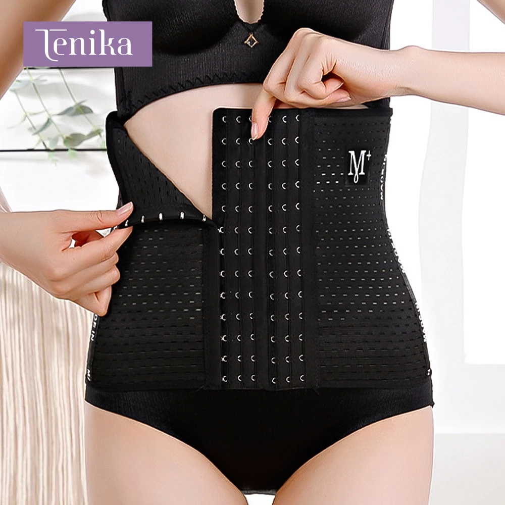 TENIKA แผ่นรัดหน้าท้องเอว ช่วยกระชับสัดส่วนกระชับหน้าท้อง แผ่นรัดหน้าท้องCorset ยาว SE-002