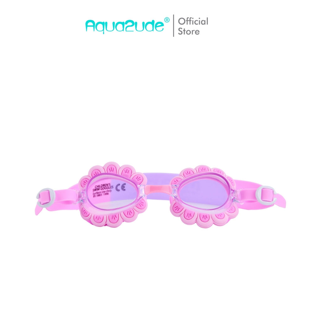 AQUA2UDE แว่นตาว่ายน้ำเด็กอัคควาทูด ยอดฮิตจากอเมริกา สำหรับเด็ก3ขวบขึ้นไป MINI DAISY PETAL PINK ใส่สบาย ของใช้เด็กน่ารัก