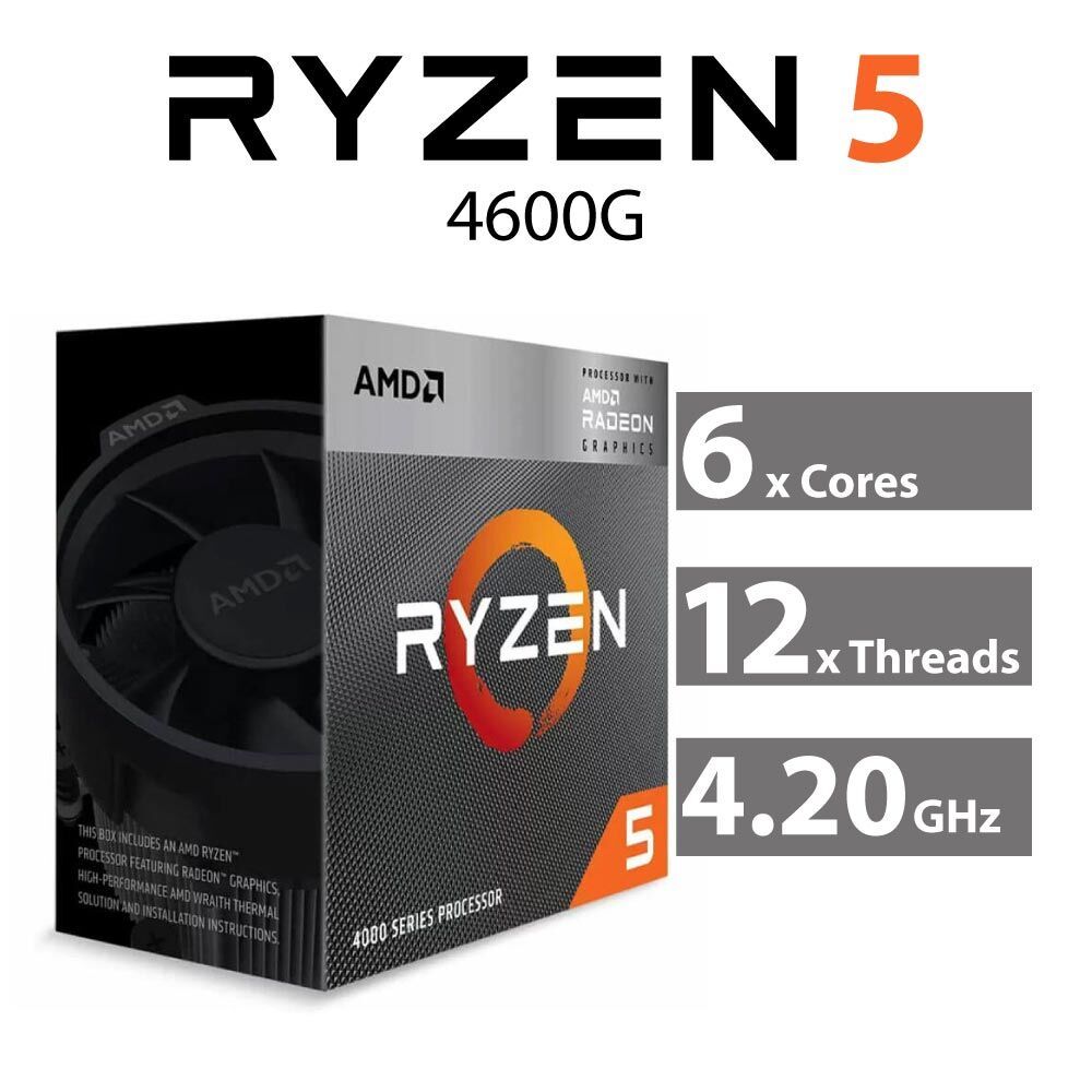 CPU (ซีพียู) AMD RYZEN 5 4600G 3.7 GHz (SOCKET AM4) รับประกัน 3 - Y