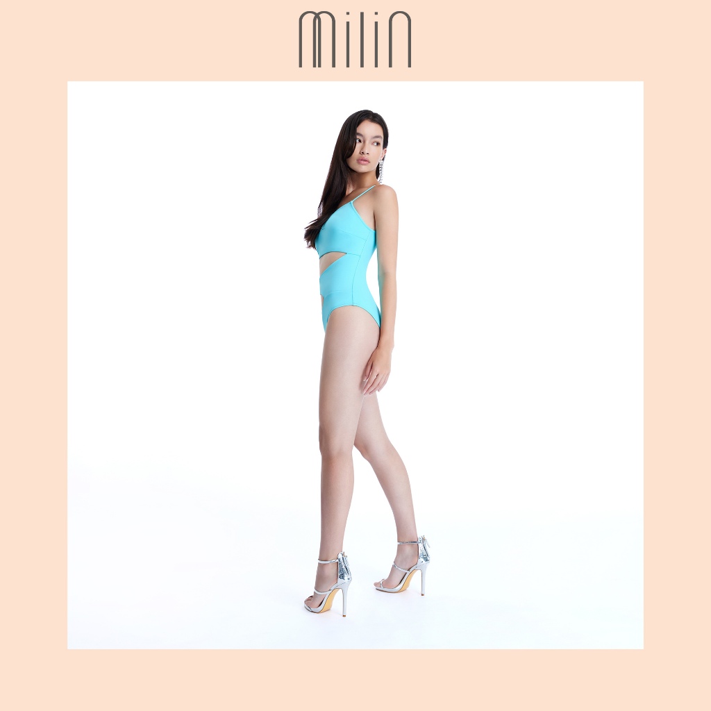 [MILIN] Thalia One-shoulder adjustable straps Logo Cut-Out Swimsuit ชุดว่ายน้ำแต่งโลโก้ดีเทลคัทเอ้าท์ไหล่ข้างเดียว / 43 — صورة 3