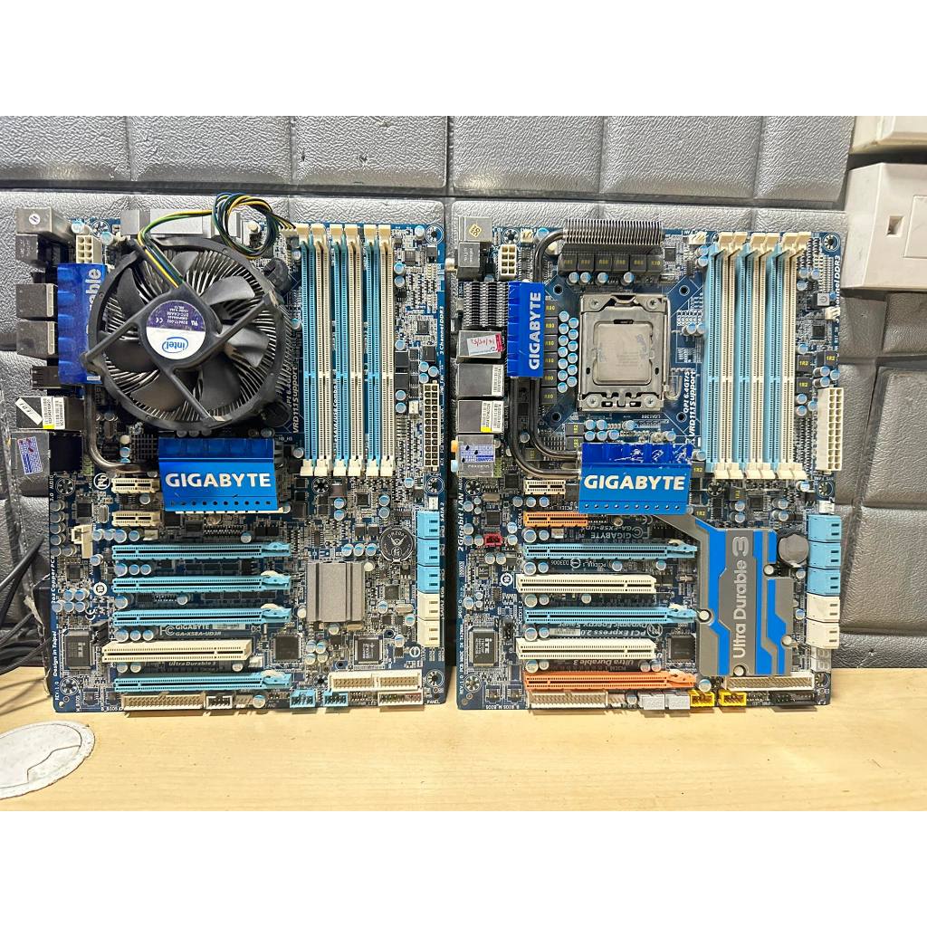 ชุดi7-920+เมนบอร์ด ASUS+GIGABYTE Intel X58 LGA 1366ไช้งานปกติ มือ2