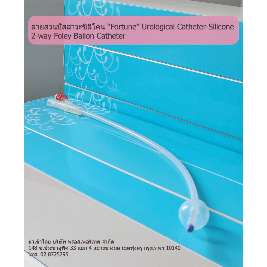 สายสวนปัสสาวะซิลิโคน "Fortune" Urological Catheter-Silicone 2-way Foley Balloon Catheter