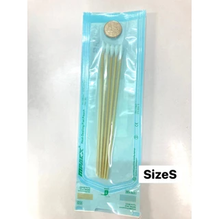 (แพ็ค 5 ซอง) ไม้พันสำลีชนิดปลอดเชื้อ (Sterile Cotton Sticks, Swap Sticks ) - Size S, M, L