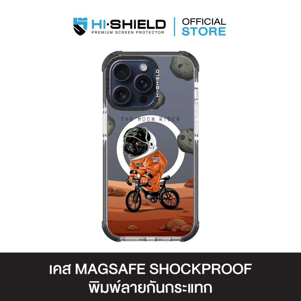 HI-SHIELD Magsafe Shockproof Case รุ่น Space Pug [iPhone17/iPhone16/iPhone15/iPhone14] - เคสแม่เหล็กกันกระแทก