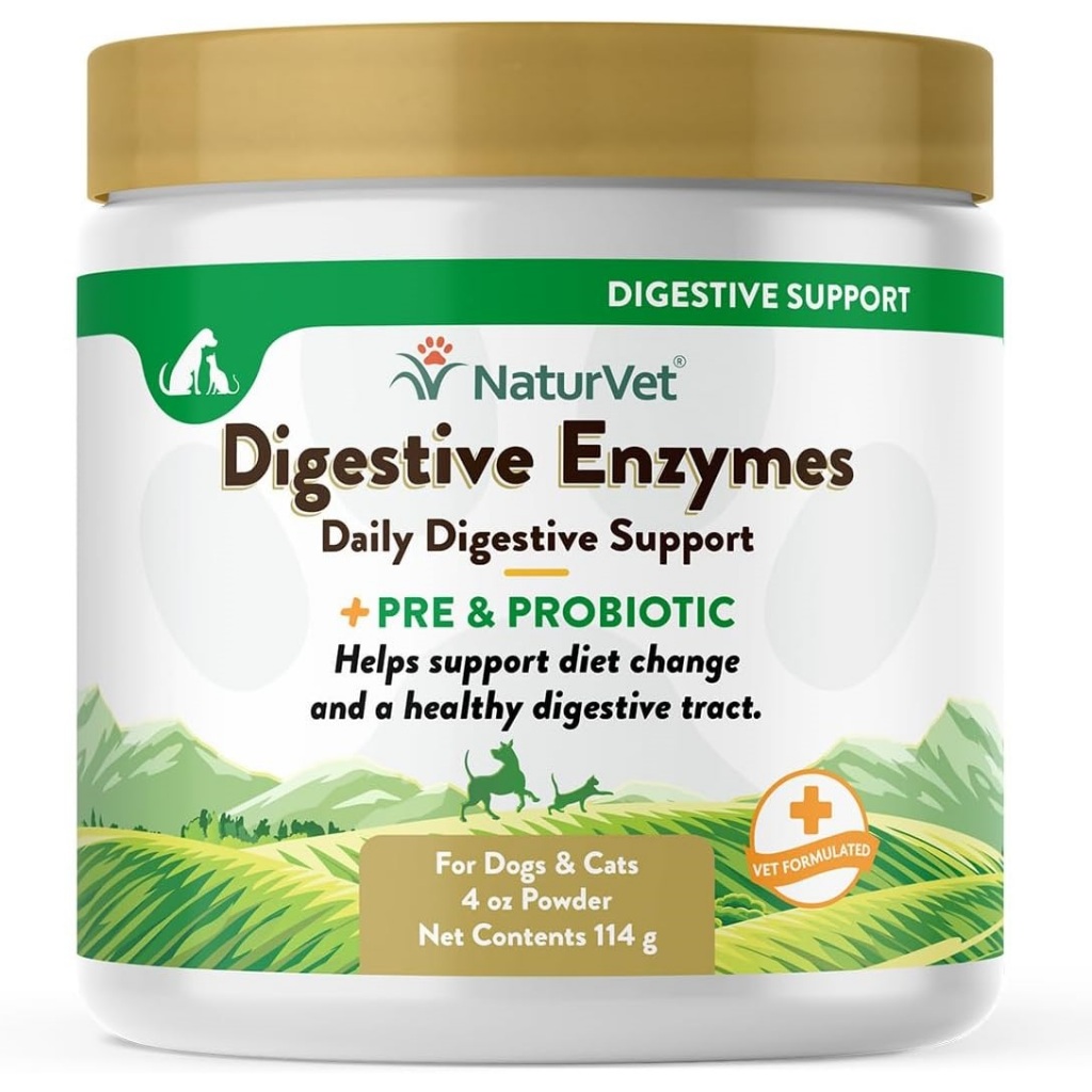 Digestive Enzymes (ชนิดผง 114g) สุนัข-แมว เอมไซม์ธรรมชาติ เสริมระบบย่อย ดูดซึมสารอาหาร เสริมระบบขับถ่าย