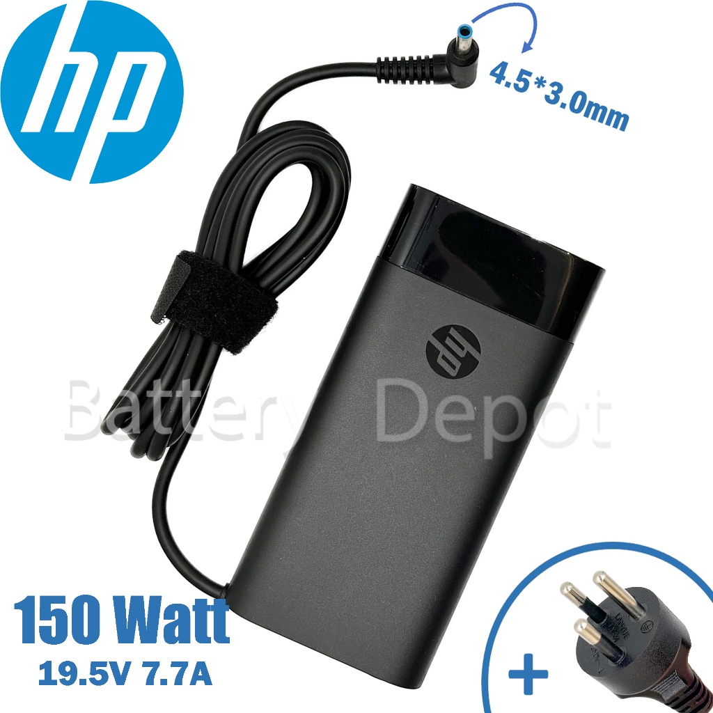 รุ่นใหม่ HP Adapter ของแท้ HP Pavilion Gaming 15-dk0148TX / 16-A0034TX 150W 4.5mm สายชาร์จ HP, อะแดปเตอร์
