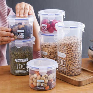 ID888 กระปุกพลาสติกใส ทรงกระบอก กันความชื้น กันรั่วซึม สําหร…