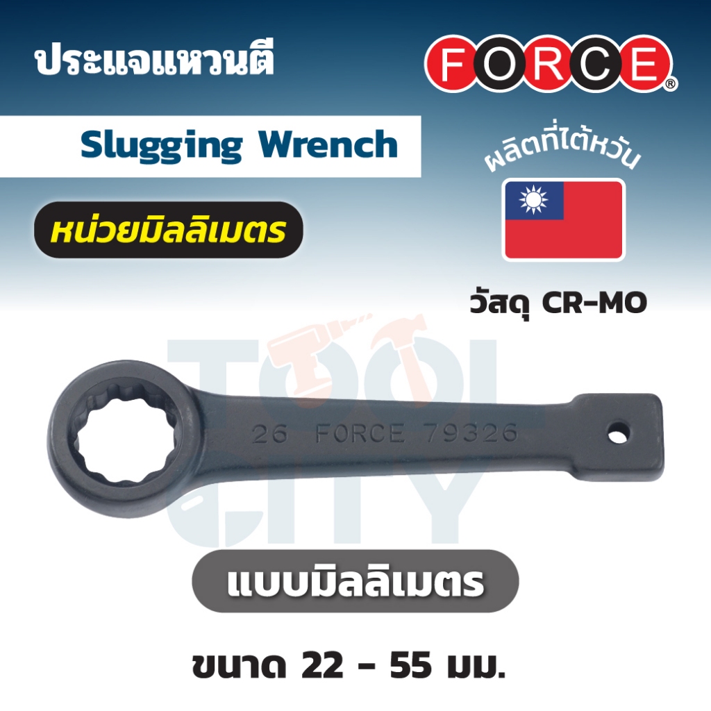 FORCE (FORCE) 79355 ประแจแหวนตี ขนาด 55 มม.