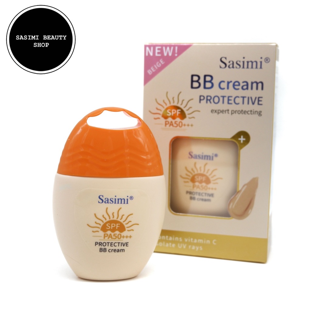 Sasimi Protective BB Cream SPF50 PA+++ บีบีครีมผสมกันแดด ปกปิดผิวเนียน พร้อมปกป้องผิวจากแสงแดด