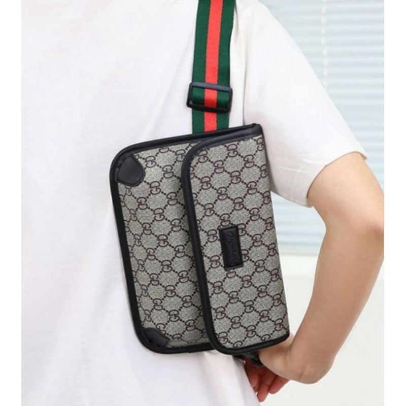 ลดพิเศษ3วันเท่านั้น!! (จัดส่งทันทีไทย) กระเป๋าคาดอกคาดเอว หนังpuสวยหนา สายปรับระดับได้ กันน้ำหนังหนา จัดส่งไว - รูปที่ 2