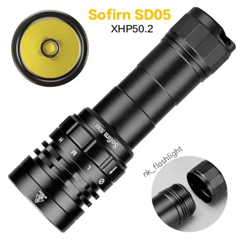 Sofirn SD05 XHP50.2สว่างมาก3000lm INR21700 ไฟดำน้ำสกูบาโคมไฟดำน้ำ