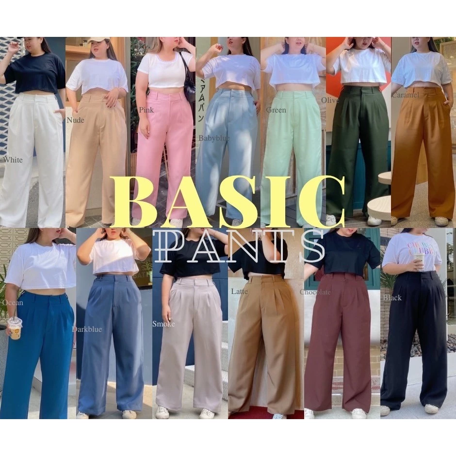 Best Seller! Basic pants / กางเกงเก็บพุง 13 สี