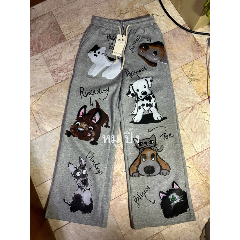(มือ1) กางเกงผ้าเทพ ลายน้องหมา Katay shop