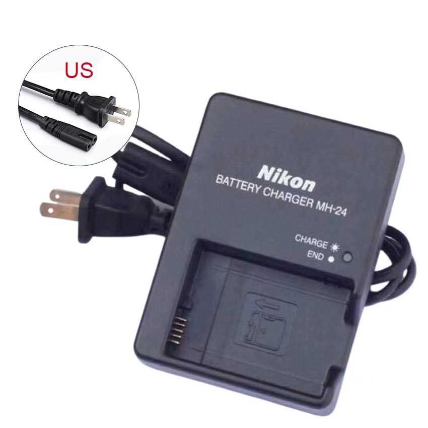 แท่นชาร์จแบต สำหรับ Nikon เหมาะกับรุ่นMH-24 D5100 D3400 D5300 D5500 d5600 EN-EL14