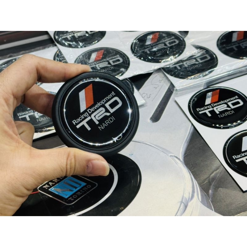 เฉพาะสติกเกอร์ สติ๊กเกอร์ โลโก้แตร TRD NARDI งาน Custom แตร พวงมาลัย นาร์ดี้ โลโก้ Sticker trd