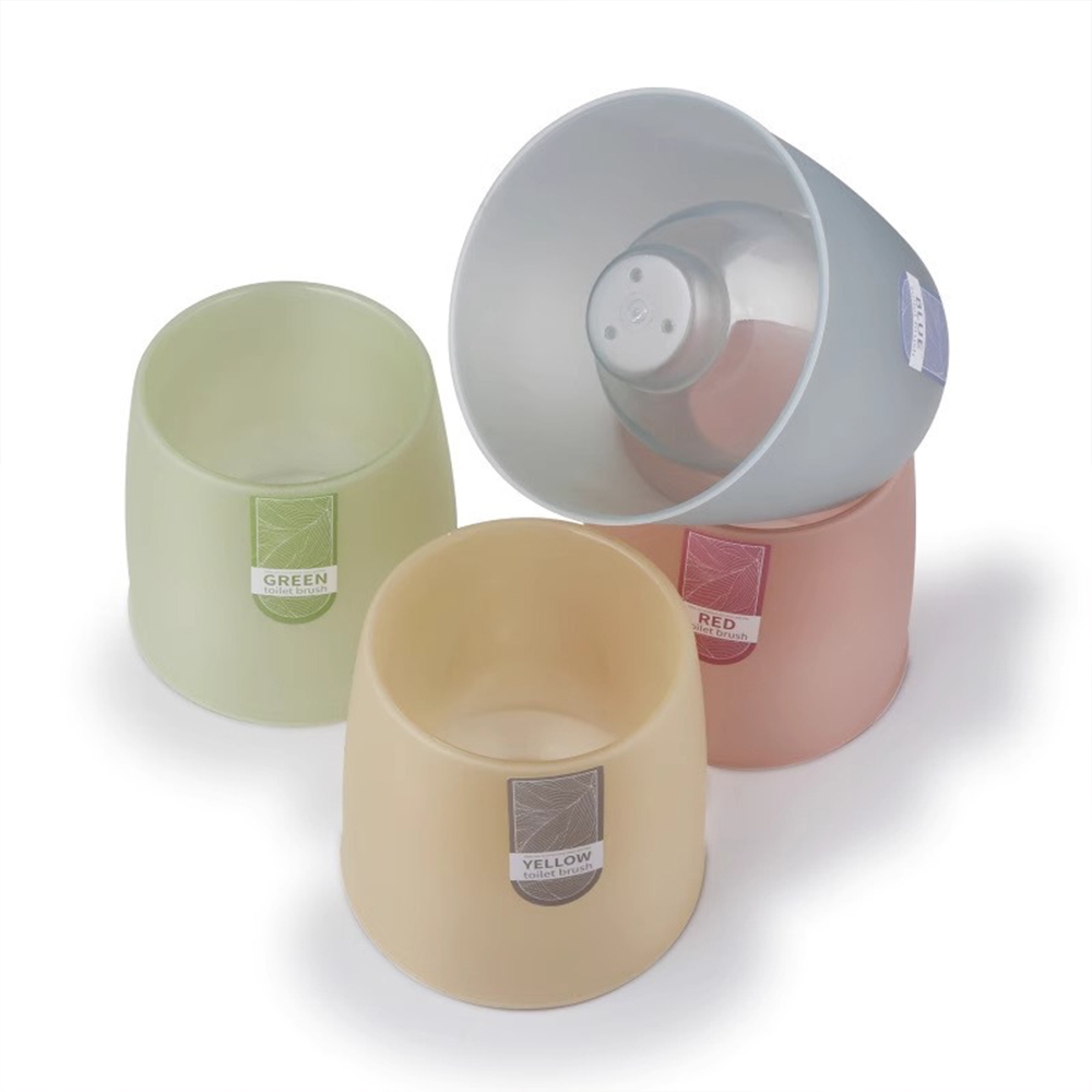 แปรงขัดห้องน้ำ แปรงล้างสุขภัณฑ์ แบบหัวกลม ที่ขัดห้องน้ำ ไม้ขัดส้วม ฐานเก็บระบายน้ำ Toilet Brush อุปกรณ์ทำความสะอาดบ้าน - รูปที่ 4