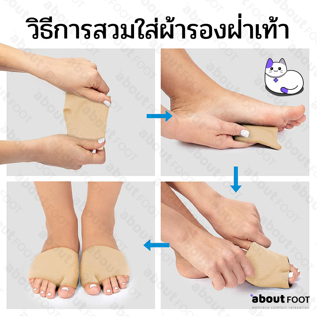 ผ้ารองฝ่าเท้าลดปวด แผ่นเจลซิลิโคนลดปวดฝ่าเท้า จมูกเท้า รองช้ำ ลดแรงกดทับ จากการยืนนาน เดินนาน 1 คู่  ส่งจากกทม - รูปที่ 7