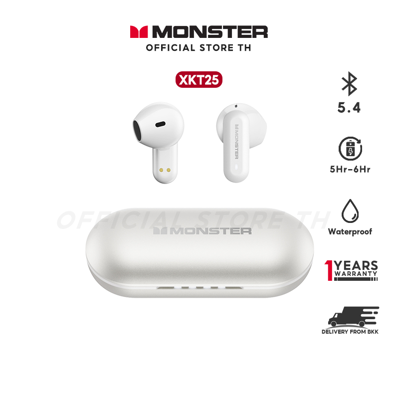 Monster XKT25 BT 5.4 หูฟังบลูทูธ หูฟังไร้สาย หูฟังเล่นเกมส์ ไม่ดีเลย์ หูฟังกีฬา HIFI