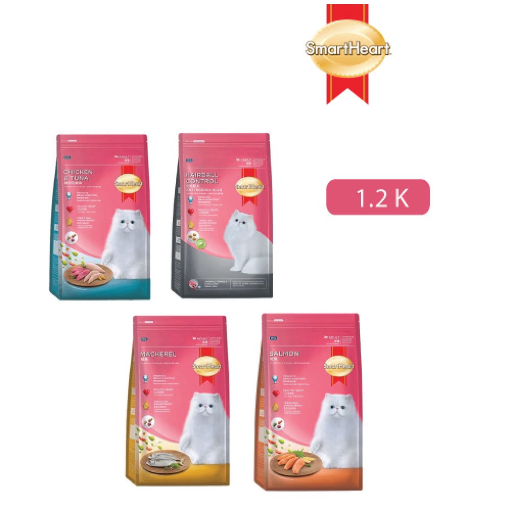 SmartHeart cat สมาร์ทฮาร์ท อาหารแมว 1.2K.