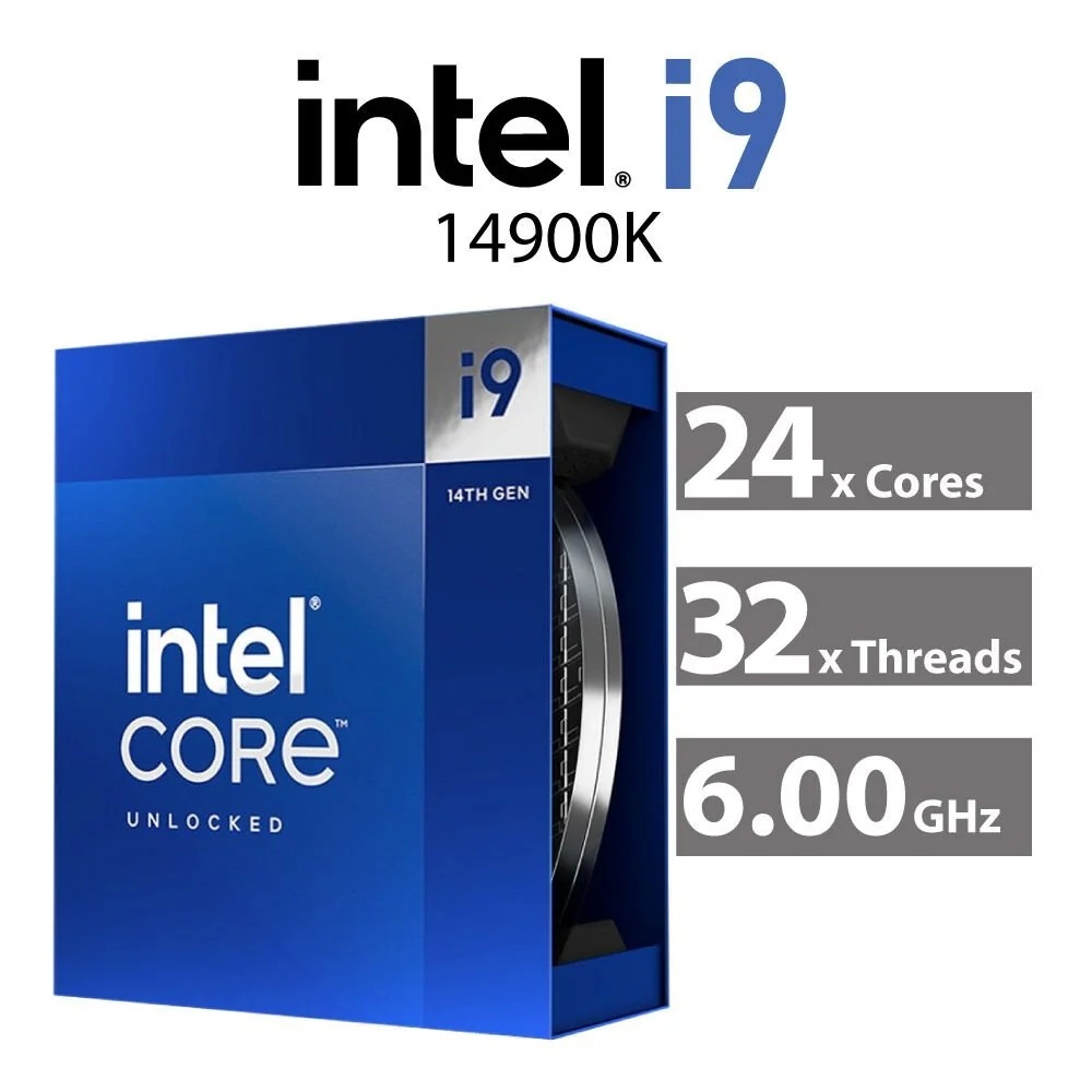 CPU (ซีพียู) INTEL CORE I9-14900K - 24C 32T 2.4-6.0GHz (INTEL SOCKET 1700) (ระบบระบายความร้อนไม่รวมอ