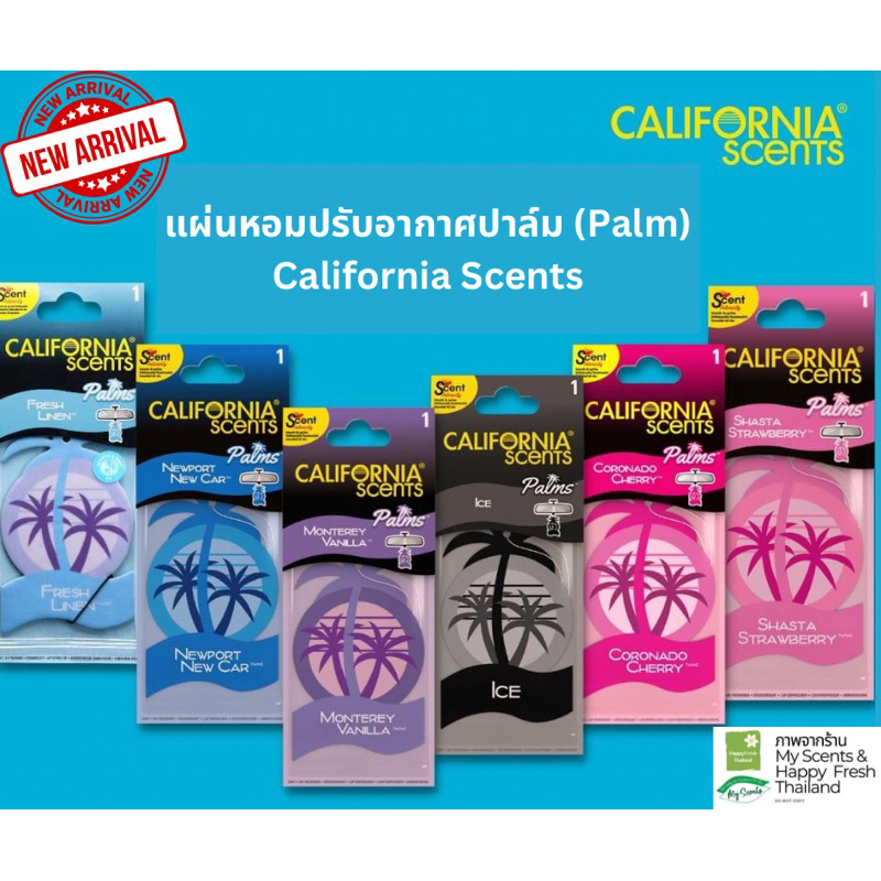 🌴[ขายของแท้เท่านั้น] New!! แผ่นหอมปรับอากาศ Palm - California Scents แผ่นหอมรูปต้นปาล์มจากแคลิฟอร์เนีย เซนท์