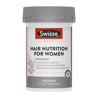 Swiss Hair Nutrition for Women วิตามินบำรุงเส้นผม เน้นสำหรับผู้หญิง (60เม็ด) EXP03/2028
