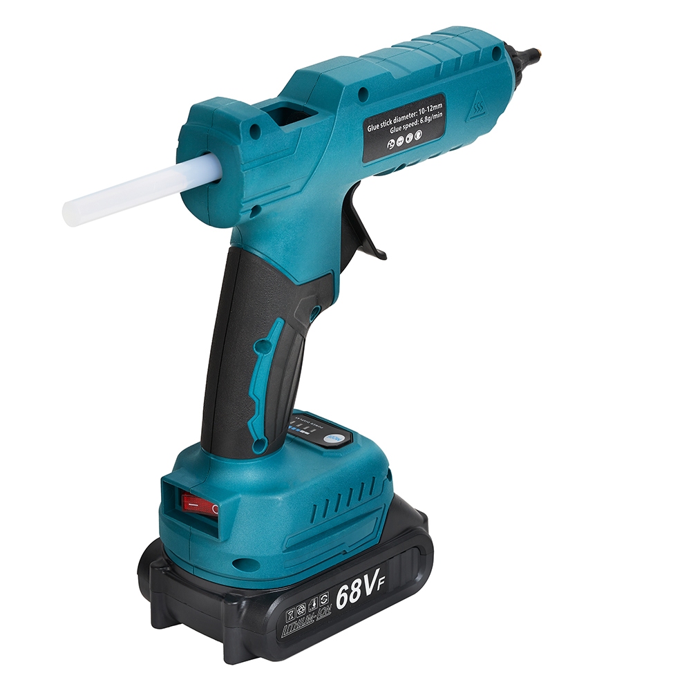 MOLITA ปืนยิงกาวแบตเตอรี่ 68V ปืนยิงกาวไร้สาย ปืนยิงกาว แบตเตอรี่ 2 ก้อน ปืนกาว ปืนยิง แถมฟรี กาวแท่ง 2 อัน - รูปที่ 4