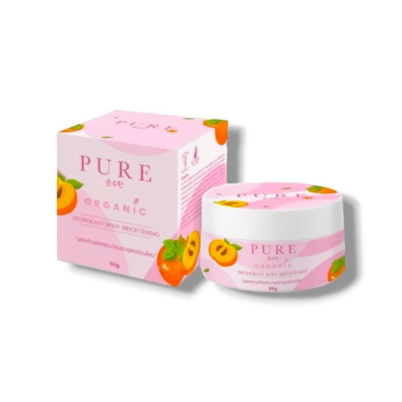 ครีมเพียวสูตรใหม่ organic ครีมรักแร้เพียว สีชมพู อ่อนโยน แม่ตั้งครรภ์ใช้ได้ (ขนาด 50 กรัม)