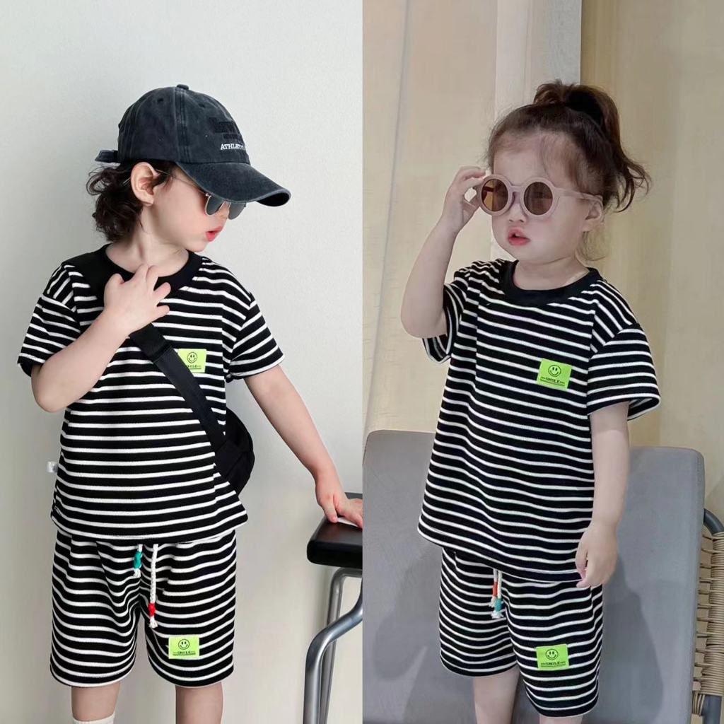 💥ส่งจากไทย💥 ชุดเซ็ตเด็ก CK151 เสื้อ+กางเกง size80-130 ผ้าเนื้อดี