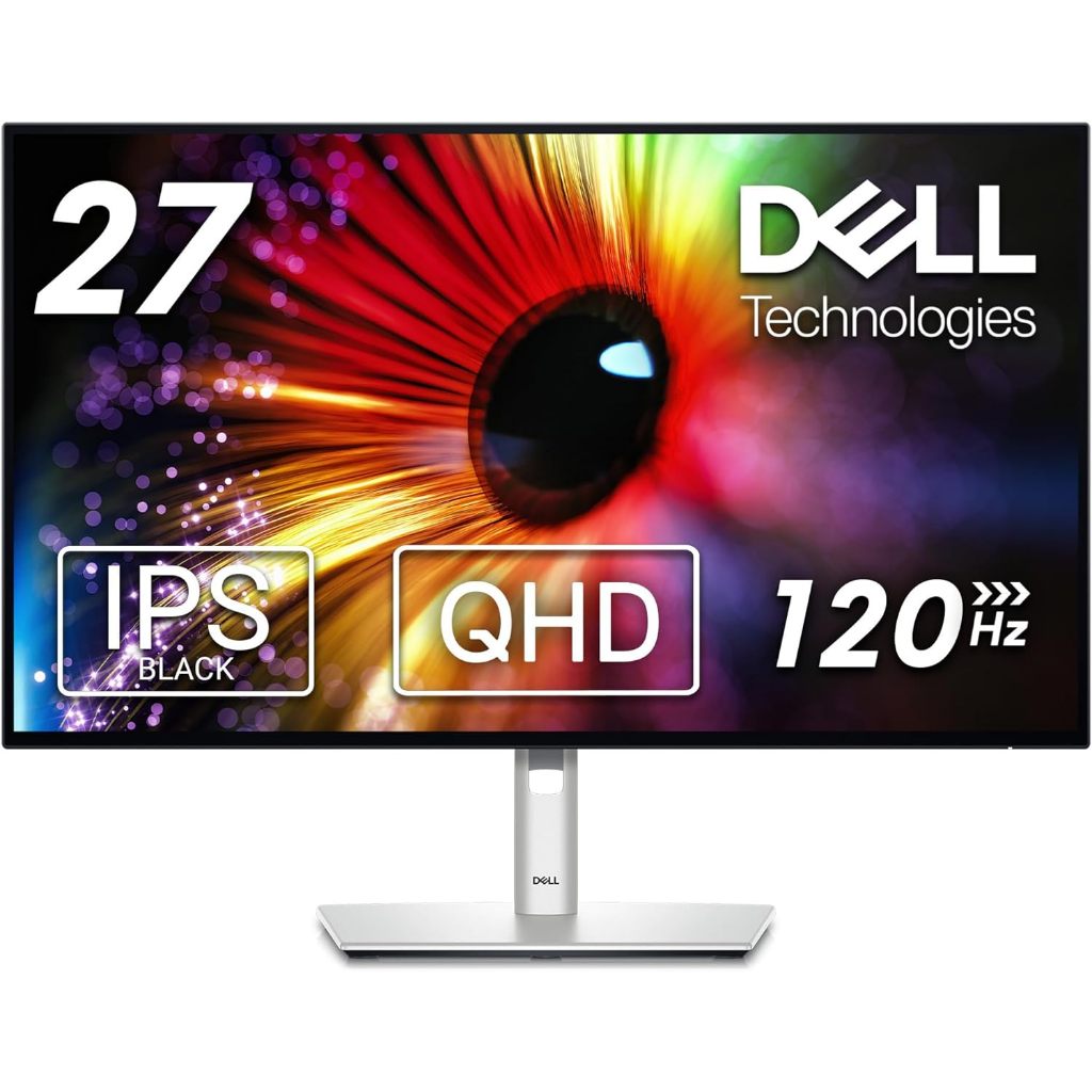 Dell U2724D UltraSharp 27 Inch QHD (2560x1440) Monitor,120Hz, IPS Black, 5ms, 98% DCI-P3, 2x USB-C, 2x DisplayPort, HDMI