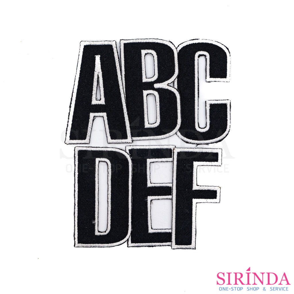 ตัวรีดการ์ตูนตัวอักษรภาษาอังกฤษ ตัวรีดติดเสื้อ อาร์มปักตกแต่ง DIY EMBROIDERY PATCH (00080510-0535)