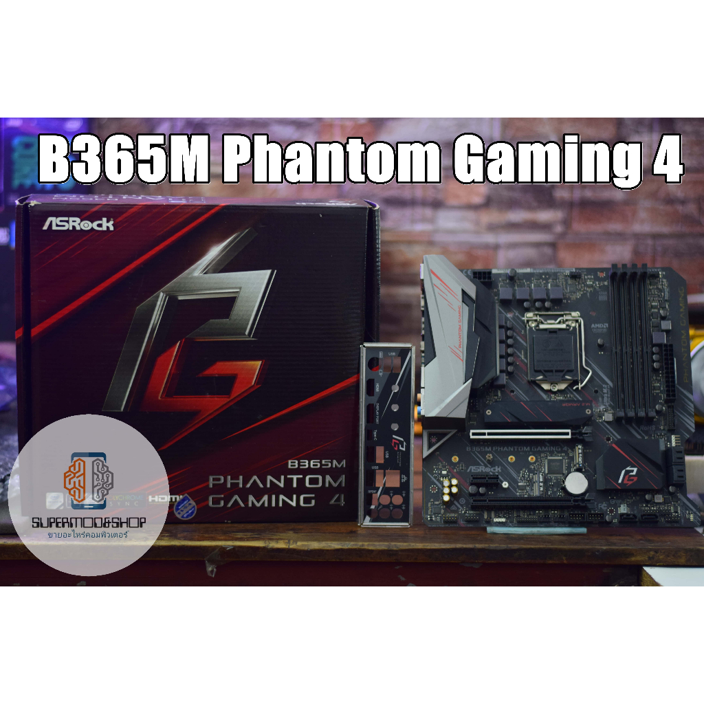 เมนบอร์ดแรร์ B365M Phantom Gaming 4  [เจน8-9][1151-V2]