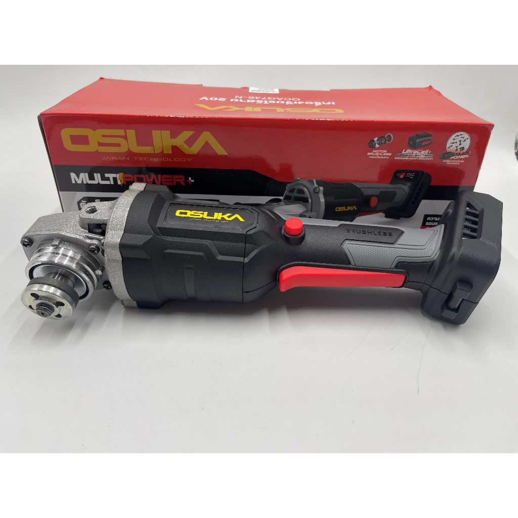 OSUKA (ตัวเปล่า) หินเจียรไร้สายมอเตอร์บัสเลสรอบสูงถึง 8500 RPM ลูกหมู 4" OCAG746-N ประกัน 1 ปี