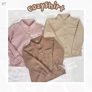 #CozyShirt เเขนยาว เชิ้ตเด็กเเขนยาวผ้าฝ้ายนิ่ม ใส่สบาย🌿 (พร้อมส่ง)